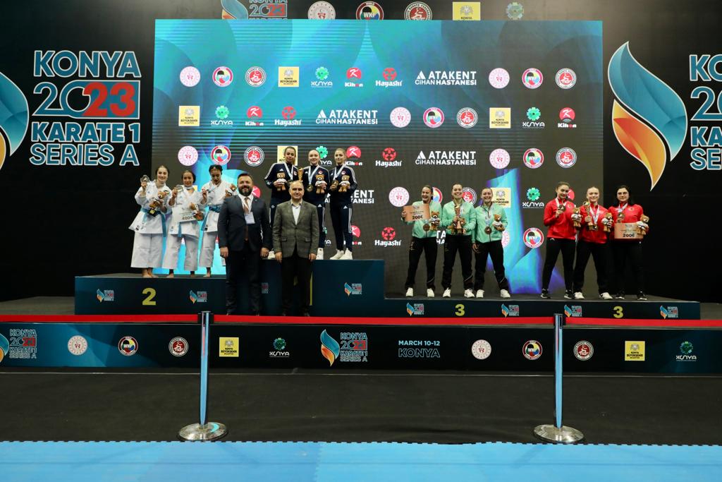 Vali Vahdettin Özkan, Karate 1 Series A Konya 2023 Şampiyonasında Dereceye Giren Takımlara Ödüllerini Takdim Etti